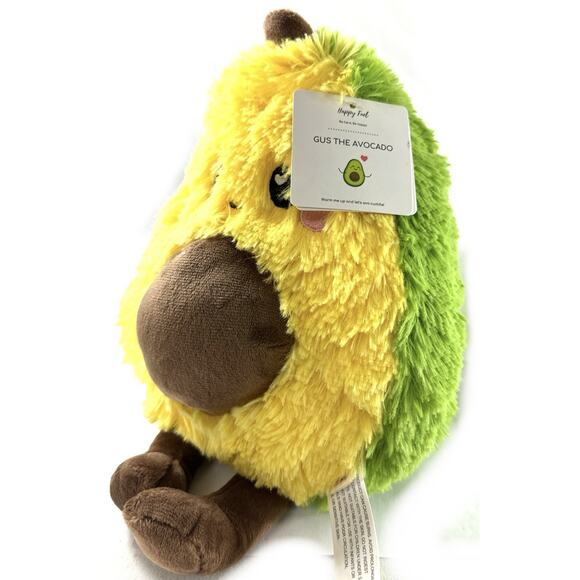 Happy Fuel Gus the Avocado Plush Microwavable Warm Hug Toy 10” NWT - Picture 4 of 5